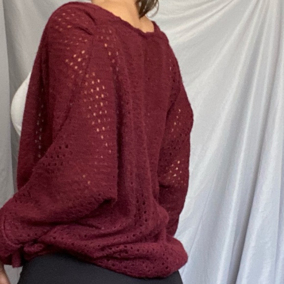 Cotton On Burgundy Knitted Cardigan. No buttons - Picture 3 of 3